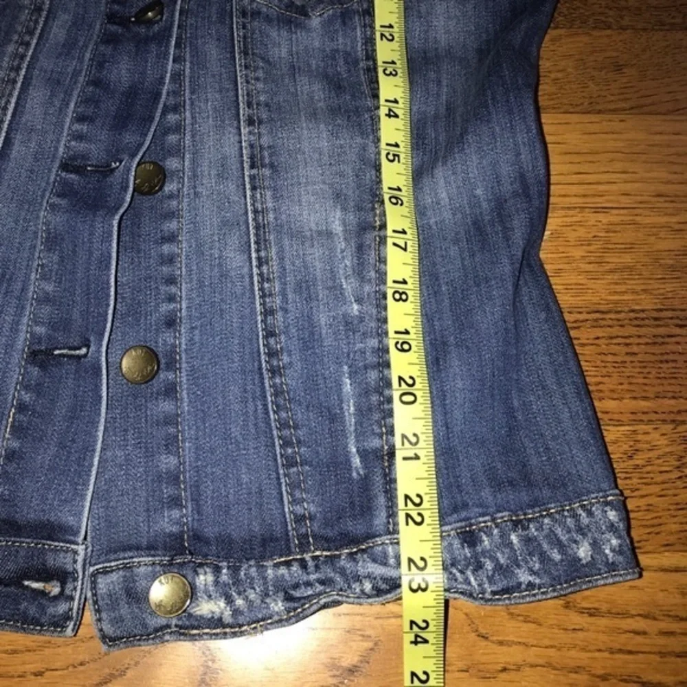 Kut from the Kloth distressed denim jean‎ vest S - Picture 7 of 8